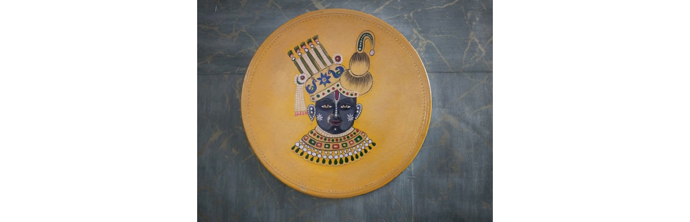 Wooden Wall Decor Plate - Yellow